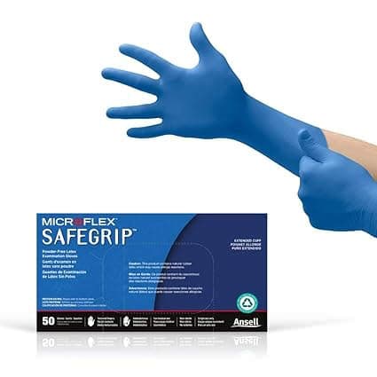 Microflex SafeGrip Latex Exam Gloves - Image 3