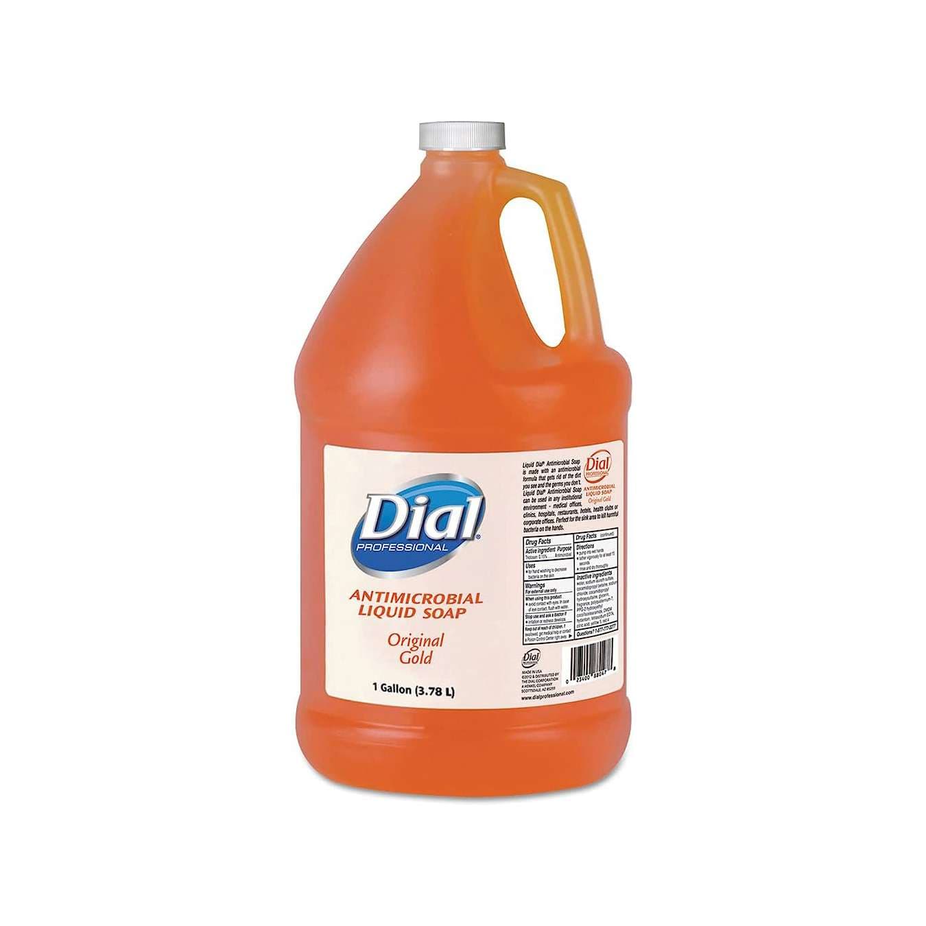 Dial Professional Antimicrobial Soap, Orange, 1 Gallon - Carton of 4