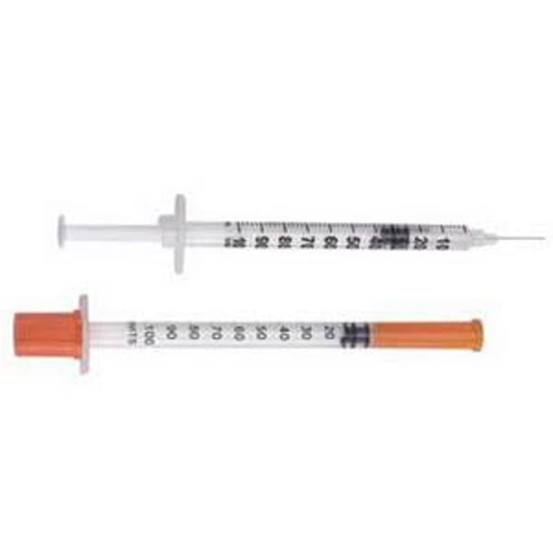 BD SafetyGlide Insulin Syringe with Permanently Attached Needle