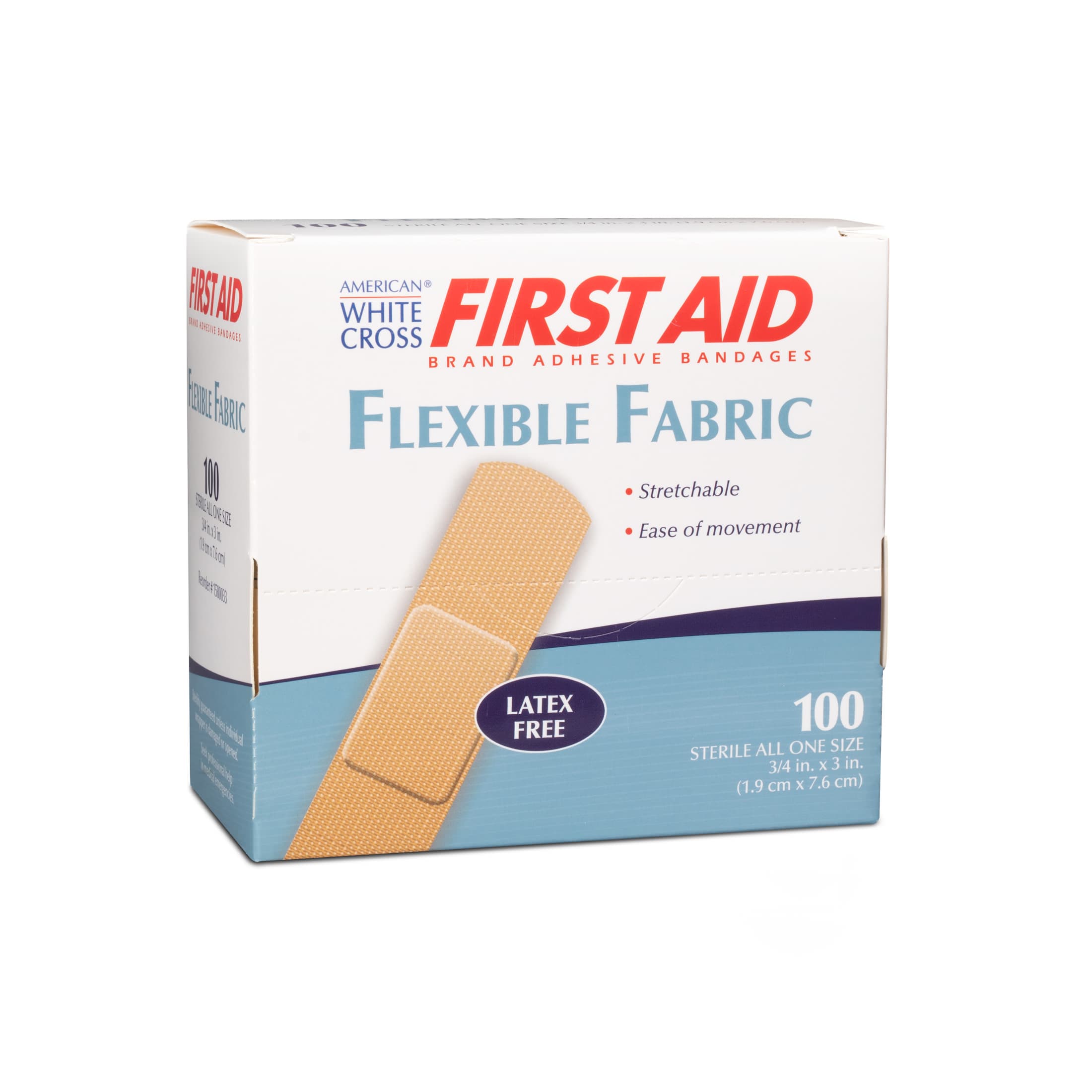 Dukal American White Cross Flexible Fabric Adhesive Bandages - Image 1
