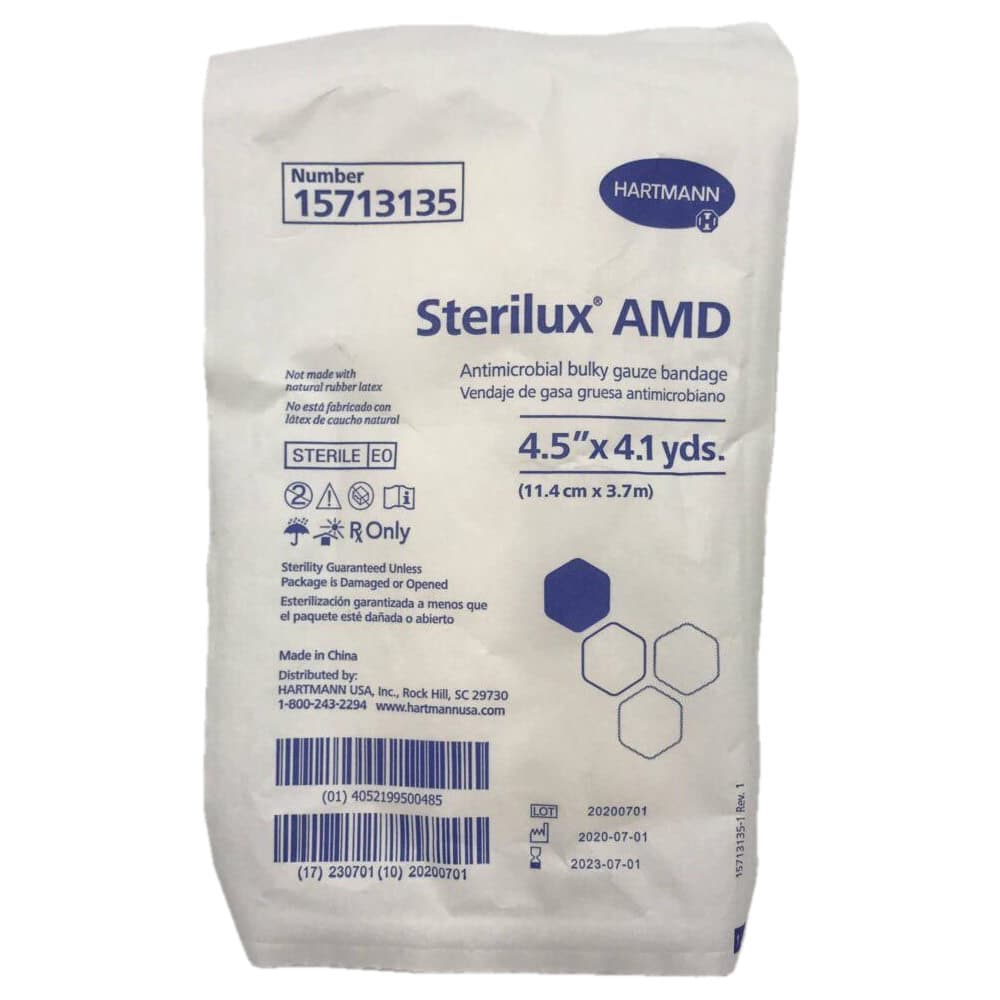 Sterilux AMD Antimicrobial Fluff Gauze Bandage Roll