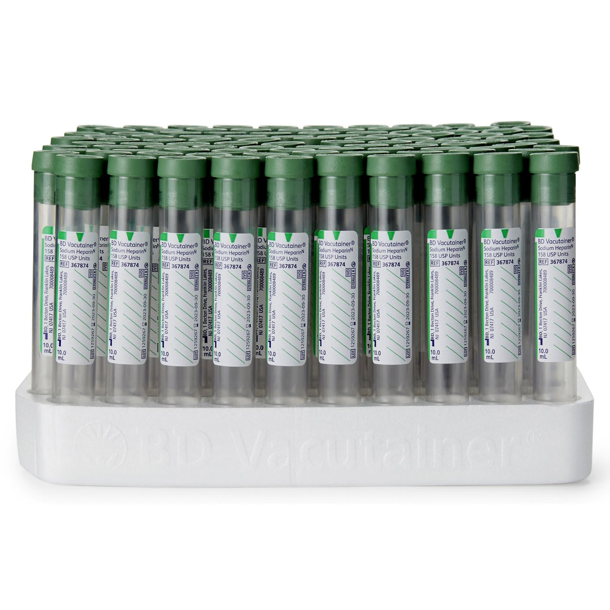 BD Vacutainer Sodium Heparin Tubes with Conventional Closure - Image 1