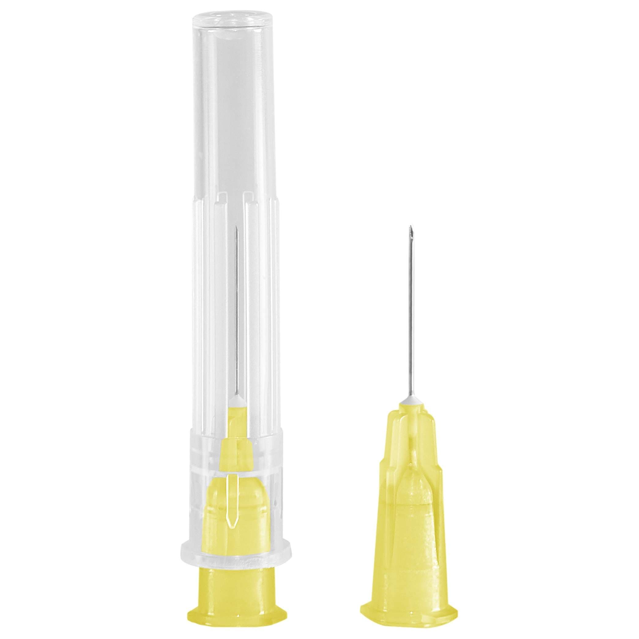Flomax Standard Hypodermic Needle, Translucent Yellow, 20 Gauge, 1-1/2 Inch Length - Box of 100 - Image 1