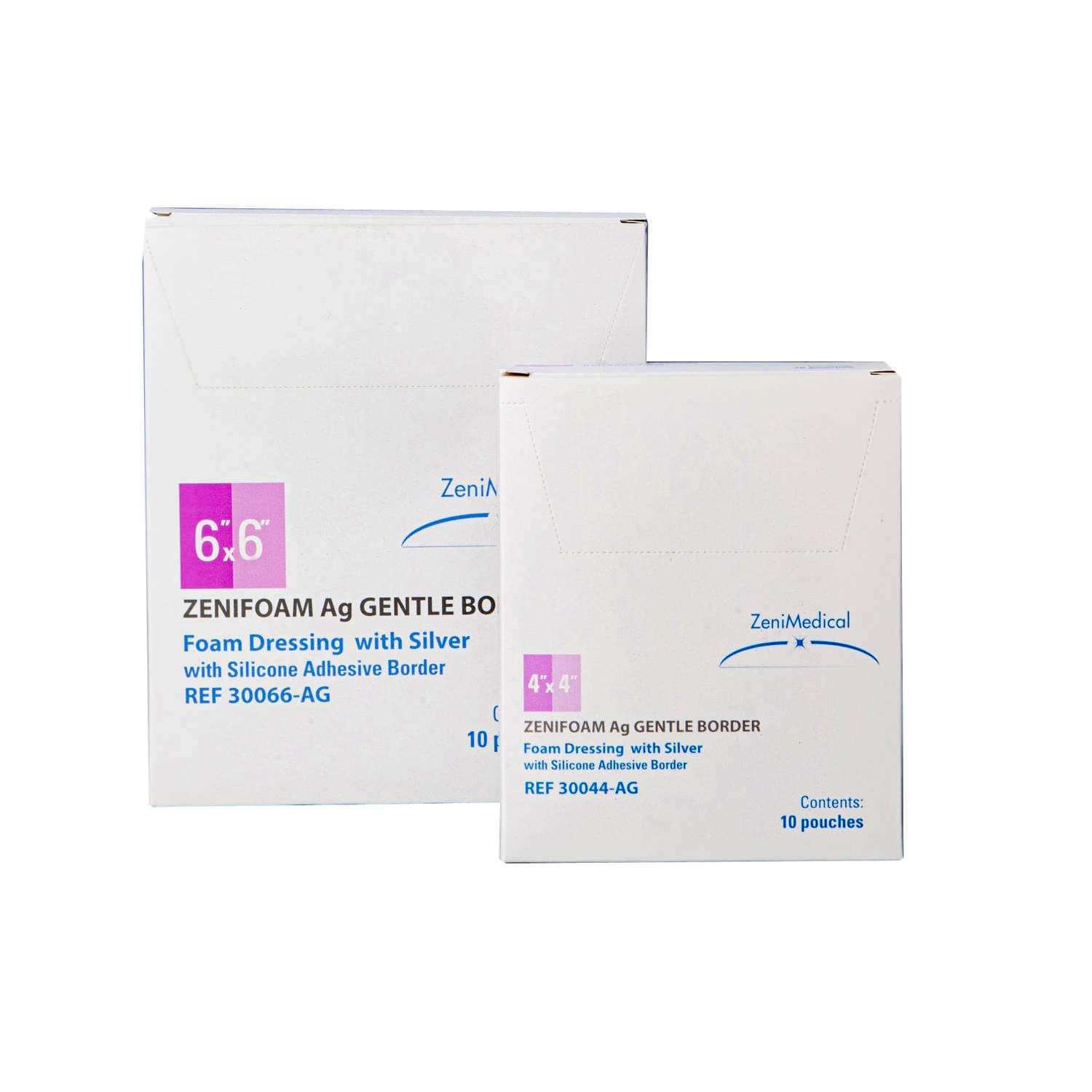 ZeniFoam Ag Gentle Border Polyurethane Foam Dressing